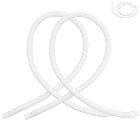 Healeved 2ensembles Flexible Tuyau Évacuation Pour Machine à Laver De Tuyaux De Drain Pvc Avec Clips Et Résistant à Haute Pression