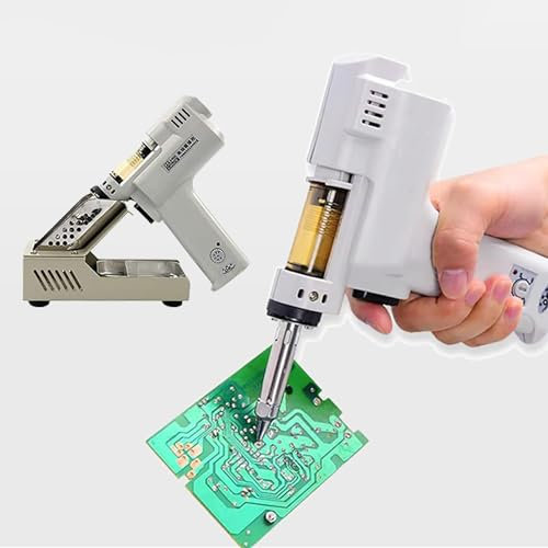 COYEUX Bomba desoldadora de vacío eléctrica, Pistola de Soldadura portátil, Boquilla de 1,0 mm, Bomba desoldadora de vacío de Pistola de estaño, Herramientas de maquinaria Pesada