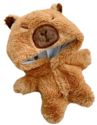 Milageto Strampler für Plüschpuppen, zum Anziehen, Fantasie, Foto-Requisiten, Flexibilität, süßes Tiergewand, Puppenkleidung, Capybara-Anzug für 20-cm-Puppen