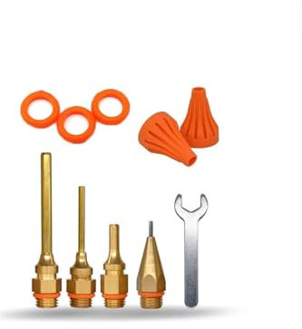 Heißklebepistolen-Set 18 Teile/satz Klebepistole Kupferdüse Kleine Bohrung Lang Kurz Großer Durchmesser Zubehör for Senden von Schraubenschlüssel/Gummiabdeckung for Heimwerker, Weihnachtsgeschenke