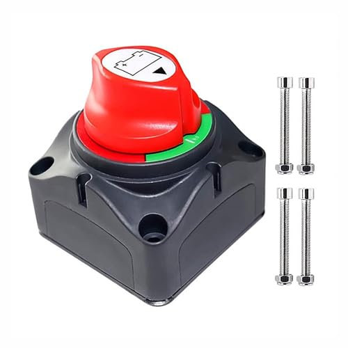 JULIK Batterie Trennschalter 12V 24V 48V 275A Batterietrennschalter Wasserdicht Autobatterie Schalter Switch Batterieschalter Hauptschalter für Motorrad KFZ Traktor Wohnwagen Yacht Wohnmobil