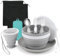 Set di stoviglie da campeggio pieghevole, 6 pezzi, da campeggio, pieghevole, con posate in acciaio inox (coltello, cucchiaio, forchetta) per viaggi, picnic