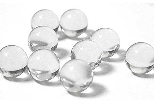20 sfere di vetro trasparente in marmo solido, perline rotonde in marmo trasparente, per riempire vasi di pesci e vasi, decorazione per la casa (10 mm)