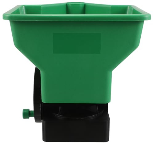 FONDOTIN Semoir Manuel à Manivelle Vert Portable – Épandeur à Graines Précis pour Pelouses et Potagers – Outil de Semis Réglable pour Fleurs Carottes et Cultures Fourragères en Petits