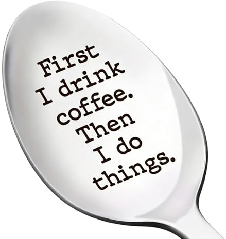 Coffee Spoon Gift for Dad Mum,Best Friend Birthday Christmas Gifts for Boyfriend Girlfriend,Funny Gag Gifts for Husband Wife, Tea Coffee Lovers Gifts for Daughter Son,Christmas Presents for Nana Papa