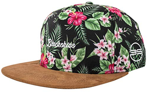 Blackskies Oahu Snapback cap Unisex Cappellino da Baseball Floreale Suede Verde | Uomo Donna cap - Basecap Unisex Streetwear Outdoor Estate Tempo Libero