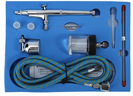 Asixx Paint Spray Gun, JP - 134k Feed Dual Action Airbrush Kit 0.2mm/0.3mm/0.5mm Needle Spray Gun Paint Art for Airbrush, Model, Paint, Airbrush Tattoos, Nail Design