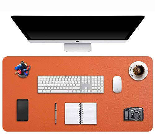 DOBAOJIA Große Schreibtischunterlage 90 X 43cm, Schreibtischmatte, Desk Pad | Schreibtischschutz XXXL, Schreibblock, für Laptop/Tastatur/Maus, PU Leder Wasserdicht + Wildleder Rutschfest