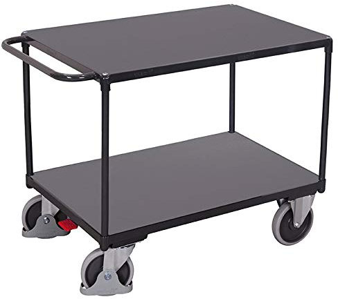 Schwerer Tischwagen mit 2 Ladeflächen, RAL 7016 RAL 7016 Anthrazitgrau