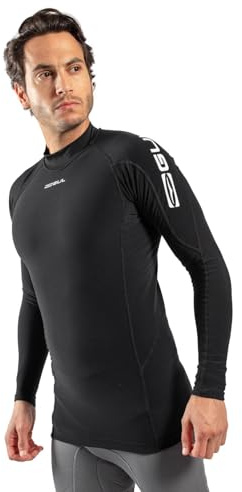 Gul Mens Evotherm Thermal Long Sleeve Fl Black - Thermal Warm Heat Layer Layers UV Sun Protection and SPF Properties