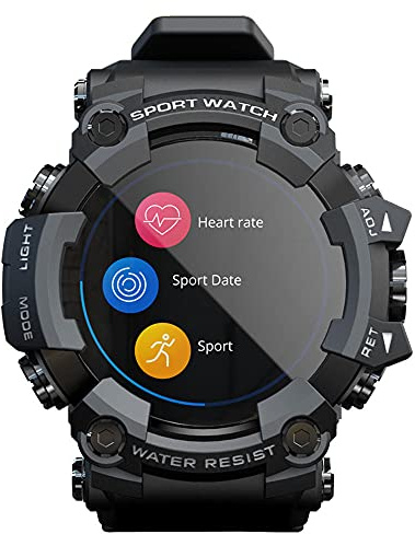 LOKMAT ATTACK Smart Watch Fitness Tracker Bluetooth Klockor Pulsmätare Sport Vattentät Klocka Svart