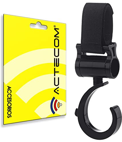 ACTECOM 2x Gancho carro Ganchos Carrito Bebé Engancha Tus Bolsas de la Compra, Bolso o Cambiador en el Manillar de la Sillita, Cochecito o Silla de Ruedas