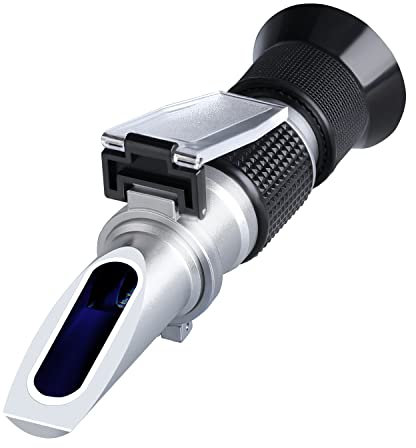 4 in 1 Refraktometer Frostschutz, Frostschutz Tester mit ATC, Frostschutz Kühlmittel Refraktometer für Automobil Frostschutzprüfer, Glykol-Kühlmittel, Scheibenwaschflüssigkeit, Batterieflüssigkeit