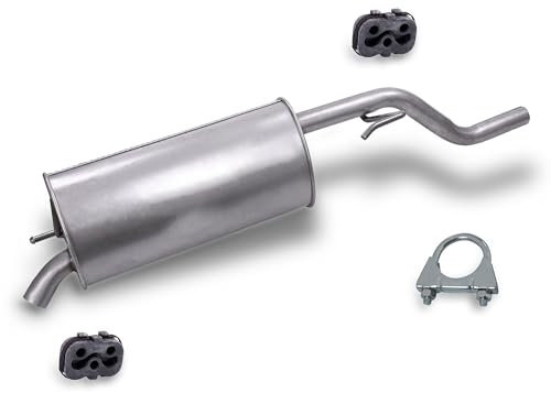 ATEC Germany Auspuff Schalldämpfer Set 1x Endschalldämpfer, mit Montagematerial Kompatibel mit OPEL CORSA D (S07)
