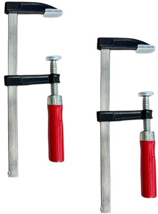 Morsetto a F Strettoio a Vite Stringente per Legno e Modellisti Conf. 2 Pezzi (100x50 mm)