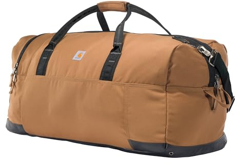 Carhartt Classic Duffels, Heavy-Duty Bag for Jobsite, Gym, & Travel, 55L, Carhartt Brown