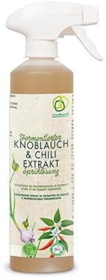 Multikraft Fermentierte Knoblauch- & Chiliextrakt Sprühlösung - Natürliche Pflanzenstärkung für gesundes Wachstum & Abwehrkraft in Garten & Hobbygarten - Schutz vor Schädlingen, 500ml