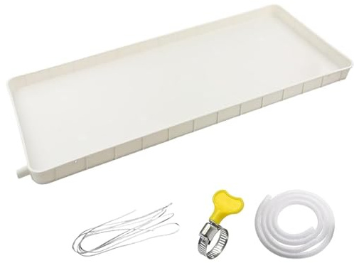 WilkSxyc Abtropfschale für Klimaanlagen, Universelle Tropfwanne für Klimaanlagen mit Ablaufschlauch, Auffangwanne Kunststoff, für Mini-Klimaanlage-Split-Einheit (Color : 81.5x33cm/32x13in, Size : 5m
