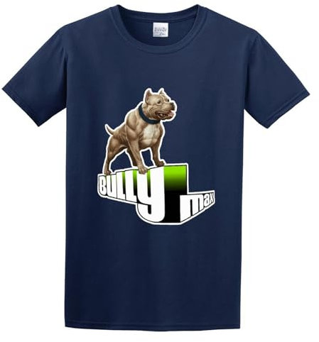 Man's T-Shirt American Bully Max Dog Logo S-3XL Navy Navy 3XL