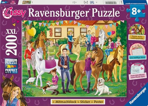 Ravensburger Puzzle Lissy Activity - 200 XXL Teile Puzzle ab 8 Jahre | 200 XXL Teile Lissy Puzzle, Kinderpuzzle ab 8 Jahre, Ravensburger Qualität