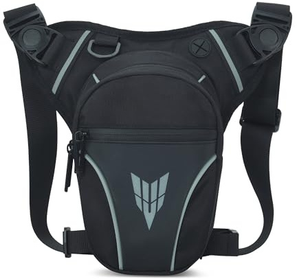 Marsupio da Gamba per Moto Impermeabile Marsupio Sportivo Cosciale Tattico Borsa da Gamba Uomo Donna per Viaggio Campeggio Trekking Outdoor Escursionismo Ciclismo