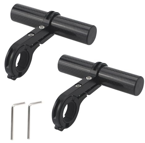ANBOO 2 Stück Fahrrad Lenker Extender, Einzelclip-Lenkerverlängerung, Lenkerverlängerung für Motorräder, Für Tacho, Licht, Handy、Motorrad geeignet