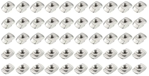 METALLIXITY Gleitende T-Nutensteine (M3-Gewinde) 50 Stück, T-Nutenstein aus Kohlenstoffstahl mit Hammerkopfbefestigung für Aluminium-Extrusionsprofile der Serie 2020