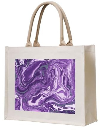 YWSOTRE Dunkelvioletter Marmorhintergrund, Tragetasche Canvas-Tasche Einkaufshandtasche Einkaufstüten, Mehrzweck-Schultertaschen