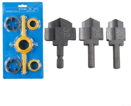 Besttoolifes 3X Ppr Taladro Escalonado Taladro Escariador Taladro Metal Práctico Reemplazo Para Plomero Agua Tubería Perforadora Taladro 20 25 32 Mm