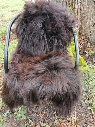 Provellus TOP ÖKO Island Fell LAMMFELL SCHAFFELL Lange Wolle Natur BRAUN NEU L - XXL (110-120 cm x 60-70 cm)