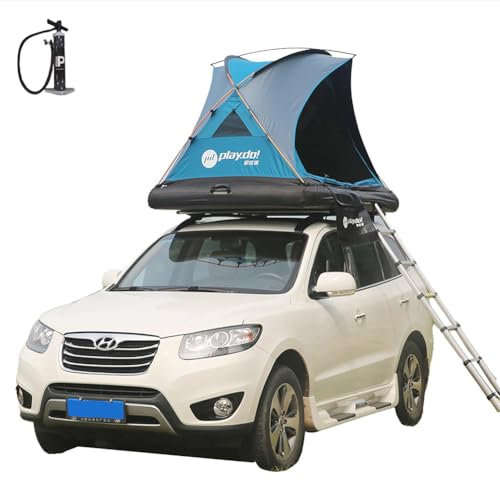 Boomlatu 2 Personen in aufblasbares Zeltauto -Dach -Zelt -Zelt -Luftzelt mit Pumpe, wasserdichtes 3000 -mm -UPF 50+ Campingzelt für Fahrzeug, Camping und Reisen im Freien Octopus feet