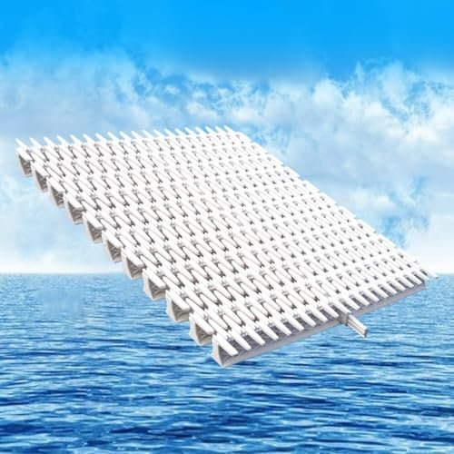 Grille de Débordement de Piscine Antidérapante,Caillebotis Grille Bonde Piscine en Plastique PP,Grille de Canal D'épissure pour Allées, Patios et Terrasses(8 pcs,25 * 100cm)