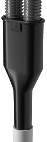 Black Double Drain Universal Hose Outlet Waste Connector, 2-to-1 Dual Washing Machine and Dishwasher Adaptor Pipe