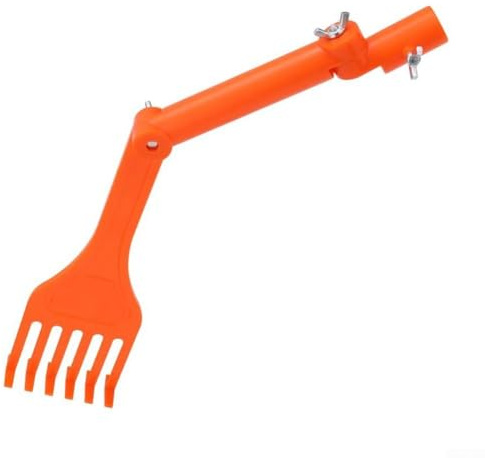 Mini herramienta limpiadora de rastrillo para quitar hojas, ramas y mantillo de canalones (a)