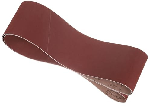 Kozelo 2Pz Cinture Levigatura 6 x 89 Pollici Grana 320 Ossido Alluminio Carta Vetrata Abrasiva Per Levigatrice A Nastro, Legno, Mobili E Rimozione Vernice