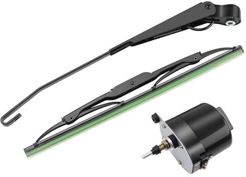 KAOLALI Motore tergicristallo universale 12 V 105° con braccio tergicristallo per trattore, camper, roulotte, barche da pesca, trattori