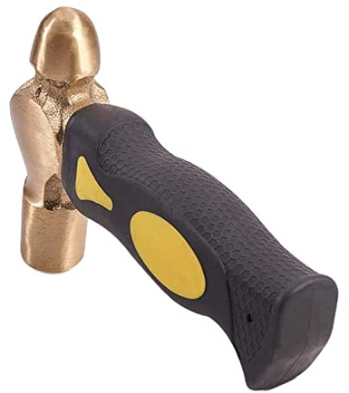 Rdxanc Martillo de metal de latón con cabeza de doble cara con hierro para hacer joyas artísticas