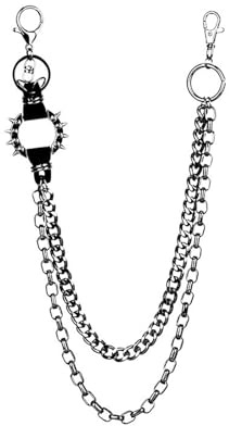 YingMengZhiGe Gothic Accessoires für Herren,Punk Gothic Kleidung Herren,Hosenkette Vintage Jeans Kette,Gothic Accessoires Metall,Hosen Kette Punk Biker,Hosen Ketten Männer,Chains HipHop Chain Belt
