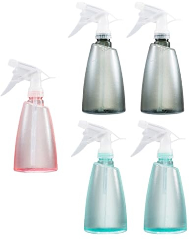 SEWACC Set da 5 Flaconi Spray Annaffiatoio da 500 Ml in Plastica Robusta Spruzzatori per Fiori e Piante Design Ergonomico Inclinato per Cura Giardino e Umidificazione Colore Casuale