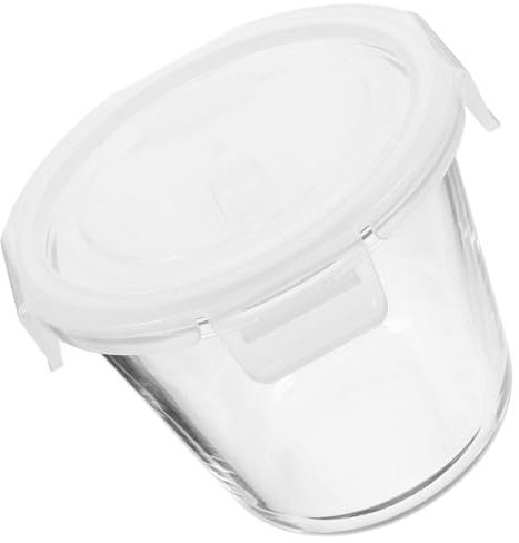 TOYANDONA Tazón de Vidrio Redondo 700ml con Tapa Hermética para Sopa y Ensaladas, Recipiente Portátil para Almacenamiento de Alimentos, Cuenco con Sello a Prueba de Fugas, Color Aleatorio