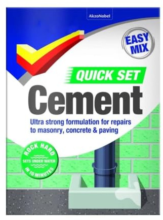 Fast Setting Cement Repair Compound, Quick Set Patch Mortar for Concrete, Brick & Masonry, Ideal for Filling Cracks, Holes & Surface Repairs, (Quick Set Cement, 2kg, Pack of 1)