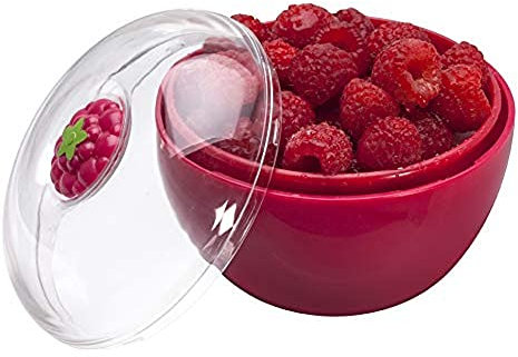 Joie 31830 Berry Colander & Storage Container Wash, Strain & Store, Plastic, Raspberry
