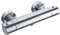 Solepearl Chrome Thermostatic Shower Mixer, Round Wall Mounted Thermostatic Shower Mixer Bar Valve Anti Scald, Modern Solid Brass Hot & Cold Water Mixer Tap Constant Temperature Control for Bathroom