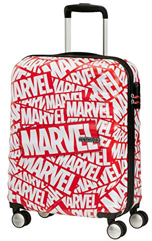 American Tourister Wavebreaker Disney - Spinner S Handgepäck, 55 cm, 36 L, Mehrfarbig (Marvel Logo)