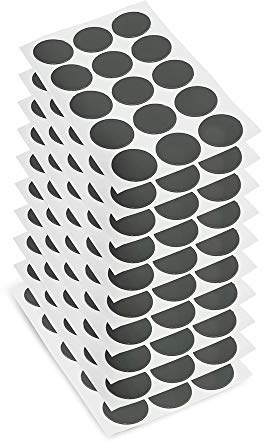 Emuca 4026623 Tapa Tornillos, Adhiva, Diameter 20 mm, Anthracite Grey, 150 UD.