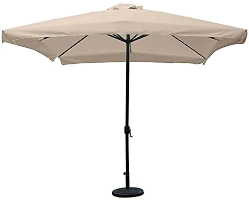BAKAJI Ombrellone da Giardino 3x3 Mt Palo Centrale in Acciaio Struttura 8 Stecche Sistema Air Vent Arredamento Gazebo Piscina Terrazzo Ambienti Esterni Tortora