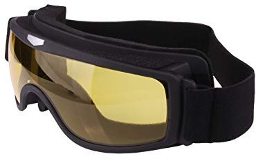 6 Farben Retro Motorrad Gläser Steampunk Kupfer Gläser Motorradbrille Vintage Biker Eyewearbrille Winddichte Gläser Goggles (Color : Yellow)