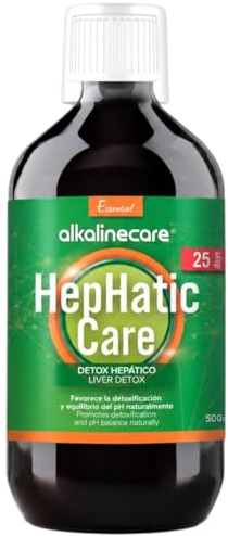 Alkaline Care HepHatic Care 500 ml – Jarabe Détox para Apoyo Hepático, Digestión y Rutina Détox – NAC + L‑metionina + Cardo Mariano + Alcachofa + Zinc – Limpieza y Función Biliar