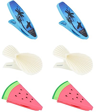 6 Stück Strandtuchklammern für Strandliegen, Pool und Wäscheleine