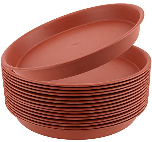 ZOENHOU Lot de 20 soucoupes en Plastique épais de 16 cm pour Pot de Fleurs d'intérieur et d'extérieur